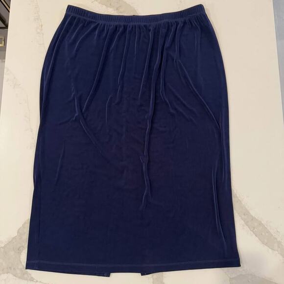 Plus by Design Vikki Vi Classic Royal Purple Straight Maxi Skirt Womens 3X Sleek - Picture 1 of 7